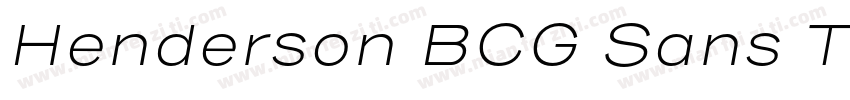 Henderson BCG Sans T字体转换